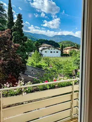 a view from a window with a fence at Hotel Markushof - Adults only in Ora/Auer