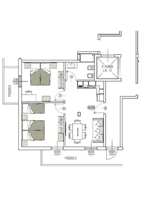 a floor plan of a house at Residence Miramonti in Daiano