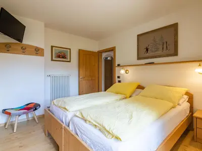 a balcony with a view of a mountain at Apartment Cesa Soraruf by Interhome in Campitello di Fassa