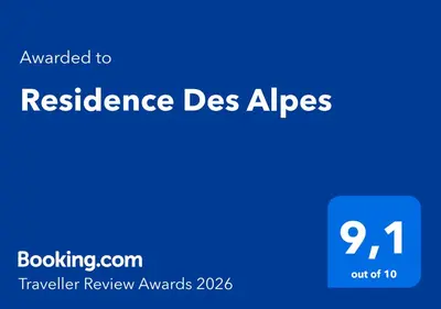 a blue rectangle with the words resilience des alges at Residence Des Alpes in Canazei