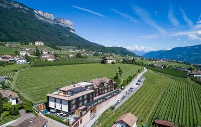 a bathroom with a sink and a shower and a toilet at Hotel Christof in Appiano sulla Strada del Vino