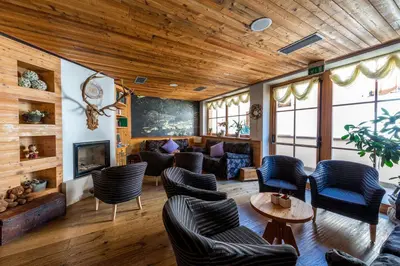 a living room with a couch and chairs at Bio Hotel Brusago Vital & Wellness in Bedollo