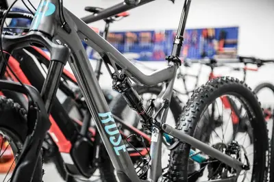 a group of bikes parked next to each other at Sporthotel Exclusive in San Vigilio Di Marebbe