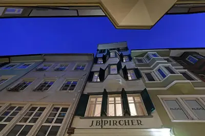 a view of the side of a building at Arcade Apartments in Bolzano
