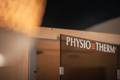 a sign on the side of a door to a gym at Hotel Mühlwald in Selva dei Molini
