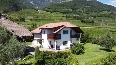 a house with a view of a vineyard at Unterstoan Hof in Termeno