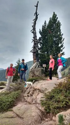 a group of people standing on top of a mountain at Maso Valfloriana in Valfloriana