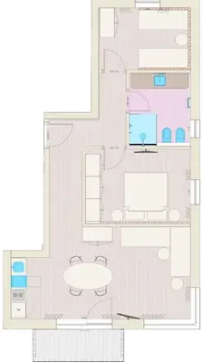 a floor plan of a room with a table and chairs at Ciasa Milandura NEW SUMMER 2025 in San Cassiano