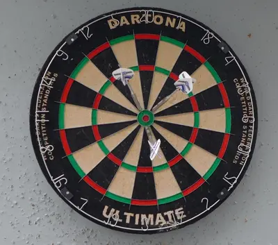 a dart board with the words dartoni on it at Appartement Trafoier in Tirolo