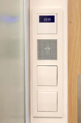 a white door with a thermometer on it at Apartment Kristyn in Ortisei