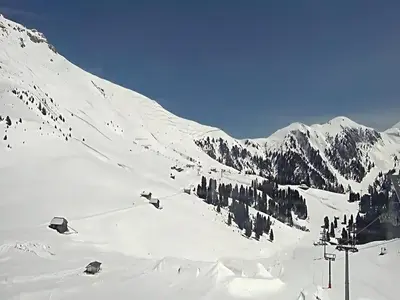 a snow covered mountain with a ski lift at Apartment in Predazzo near Dolomiti Superski in Predazzo