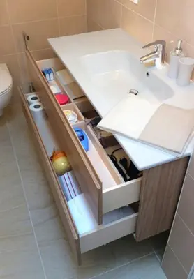 a bathroom with a sink and a white counter at Traubenhof in Magrè allʼ Adige