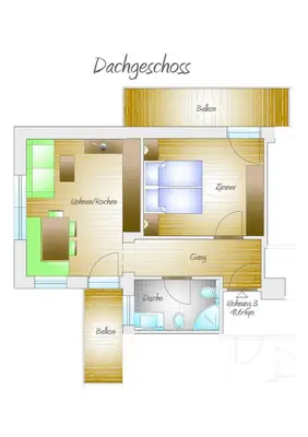 a floor plan of a house at Hochwieserhof in Monguelfo