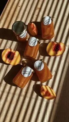 a group of apple slices on a table at Apartmenthotel Ritterhof Suites & Breakfast in Schenna