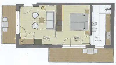 a floor plan of a building with at Hotel Olympia in Brunico