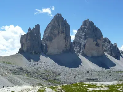 a group of large rocks in the mountains at Villa Martha Vintage Hotel-B&B in Santa Cristina in Val Gardena