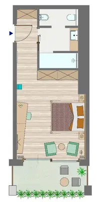 a floor plan of a house at Tirolerhof in San Leonardo in Passiria