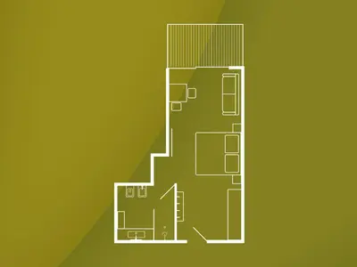 an illustration of a house with a long shadow at Family Home Alpenhof in Maranza