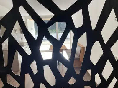 a view through a window of a room at Appartement Riederhof in Saltusio
