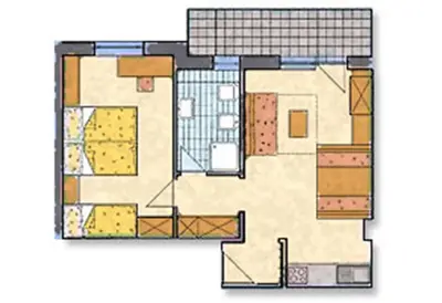 a floor plan of a house at Residence Sporting in Brunico