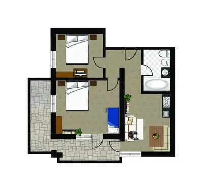 a picture of a floor plan of a house at Apartments Fiordalisi in Colfosco