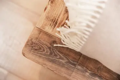 a piece of wood on the side of a wall at Mountain Dolomiti Apartments-Maison Perrod in Predazzo