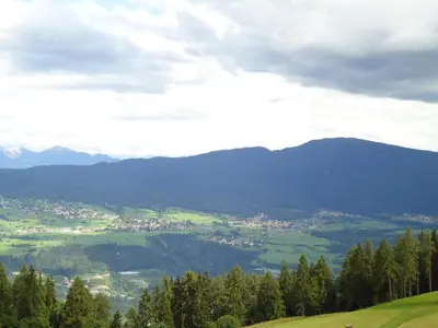 a view of a valley with trees and mountains at Agritur Belsogno B&B in Brez