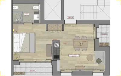 a floor plan of a room with at Residence Villa Hedy in Merano