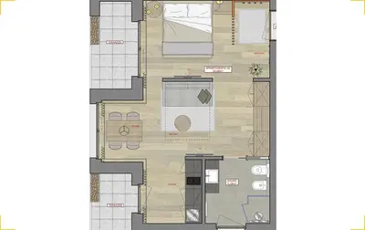 a drawing of a floor plan of a house at Residence Villa Hedy in Merano