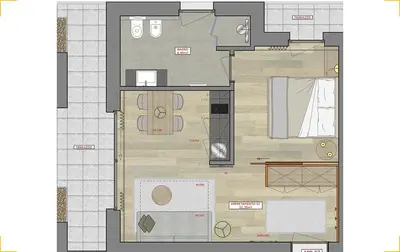 a drawing of a floor plan of a house at Residence Villa Hedy in Merano