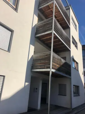 a ladder on the side of a building at Apartment Himmelreich in Brunico