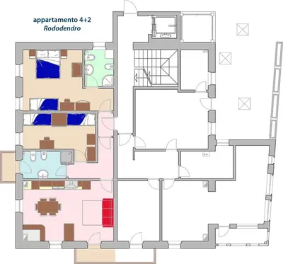 a floor plan of a building at Residenza Domino in Selva di Cadore