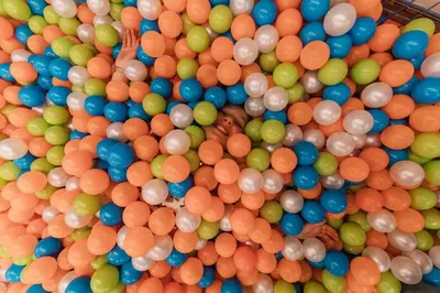 a pile of candy balls in a heap at Hotel Belvedere in San Martino di Castrozza