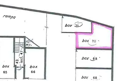 a drawing of a floor plan of a building at Luce Delle Dolomiti con navetta e sala giochi in Mazzin
