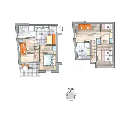 a floor plan of a building at Residence Pitzinger in Falzes