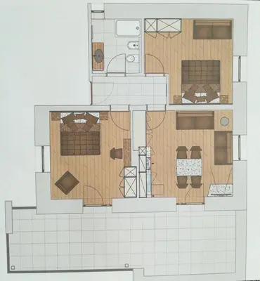 a drawing of a floor plan of a house at Marlingsuites - Vinea - Wieser Josef - Marling in Marlengo