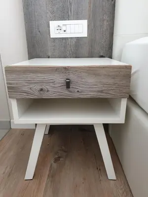 a white desk with a drawer in a bedroom at Hotel Jasmin in Merano