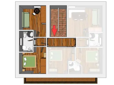 a floor plan of a house with a room at Appartamenti Suttru in Badia