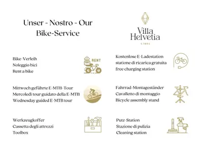 a set of logos for a music service at Villa Helvetia in Merano