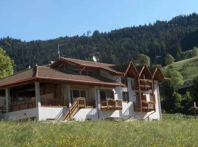 a house in the middle of a field at B&B Affittacamere Larix in Rumo