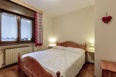 a bedroom with a large bed and a window at Des Alpes 2 in Canazei