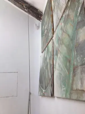 a painting on a wall in a room at Ugo Art Lodge Bright in Bolzano