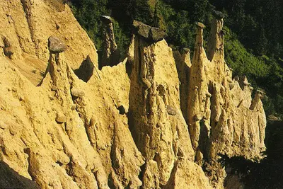 a brown mountain with a rock formation on it at Gönnerhof in Perca