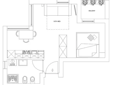 a drawing of a floor plan of a house at Stay COOPER l Cà de Bezzi in Bolzano