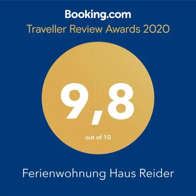 a yellow symbol with the number on it at Ferienwohnung Haus Reider in Sarntal