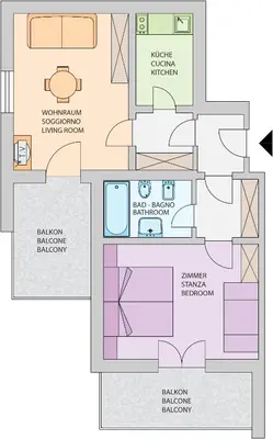 a floor plan of a house at Residence Scheidnerhof in Aldino