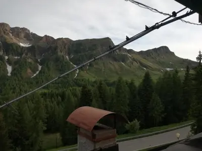 a view of the mountains from a gondola at Piccolo Igloo in Falcade