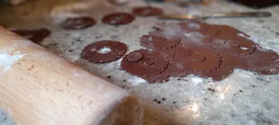 a close up of a pizza with pepperoni on it at HomeSuiteHome in Merano