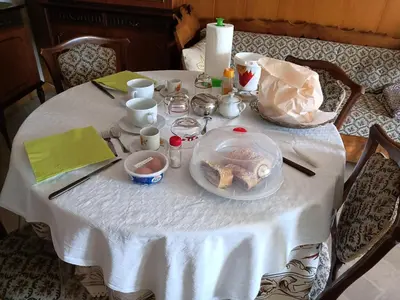 a table with a plate of food on it at LA CESURA in Carano