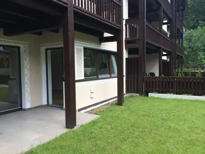 a house with a porch and a patio at Chalet Martin in Valdaora